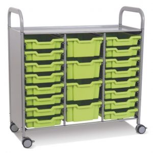 Callero Plus Treble Trolley with Shallow and Deep Trays